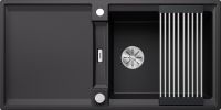 Blanco SILGRANIT® Adira XL 6 S-F Küchenspüle mit Ablauffernbedienung, Becken reversible einbaubar schwarz 527625
