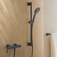 Duravit Balcoon Einhebel-Brausemischer Aufputz, schwarz matt BA4230000046