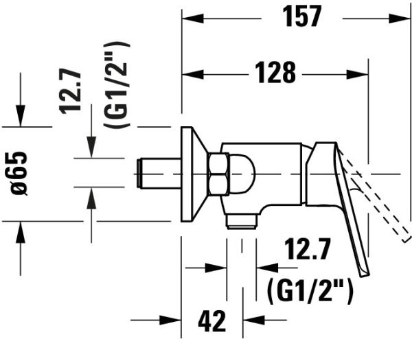 Duravit No.1 Einhebel-Brausemischer Aufputz, chrom