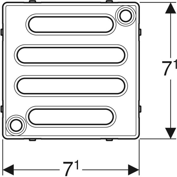Geberit Designrost Rost verschraubbar, 8x8cm