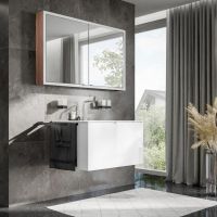 Vorschau: emco loft Handtuchhalter 43cm, 2-armig, schwenkbar, schwarzchrom gebürstet 055000541