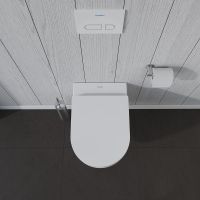 Vorschau: Duravit ME by Starck Wand-Tiefspül-WC, HygieneFlush, rimless, mit HygieneGlaze, weiß