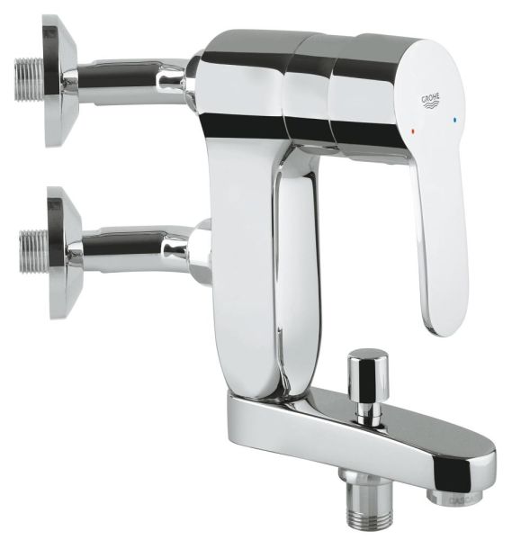 Grohe Eurostyle Cosmopolitan Vertica-Einhand-Wannenbatterie mit 45° Wandanschluss, chrom 23302000