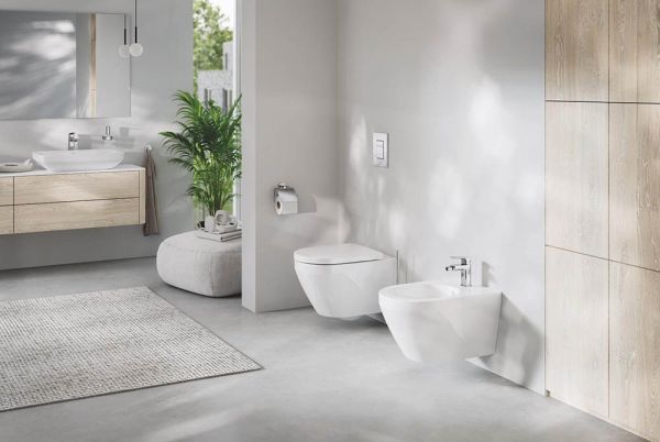 Grohe Cubeo Einhand-Bidetbatterie mit Ablaufgarnitur