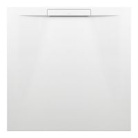 Laufen Pro S Marbond Duschwanne 100x100x3cm ultraflach, quadratisch, linearer Ablauf seitlich, weiß H2111890000001