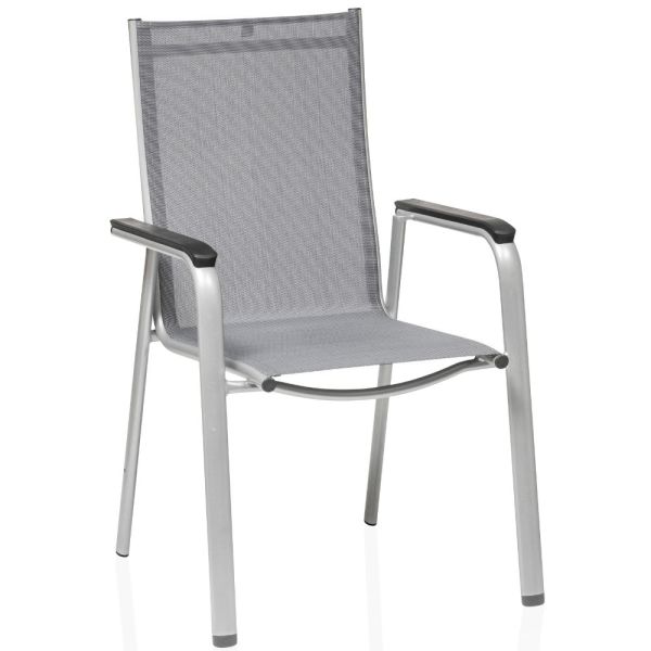 KETTLER CIRRUS Silver-Line Stapelsessel silber/anthrazit-grau 0100361-0001