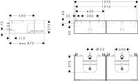 Vorschau: hansgrohe Xevolos E Waschtischunterschrank 137cm für 2 Aufsatzwaschtische mit Konsole, 2 Schubkästen Vorschau: hansgrohe Xevolos E Waschtischunterschrank 137cm für 2 Aufsatzwaschtische mit Konsole, 2 Schubkästen