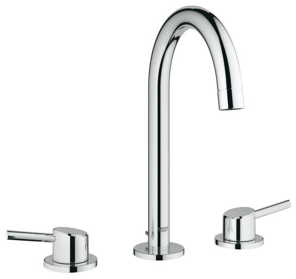 Grohe Concetto 3-Loch Waschtischbatterie mit Ablaufgarnitur, L-Size, chrom