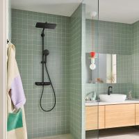 Vorschau: Grohe Vitalio Joy+ SmartControl System 350x230 Mono Duschsystem mit Thermostat, schwarz matt