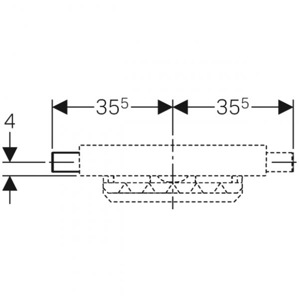 Geberit Kombifix Element für Dusche, mit Wandablauf, für Estrichhöhe am Einlauf 65–90mm