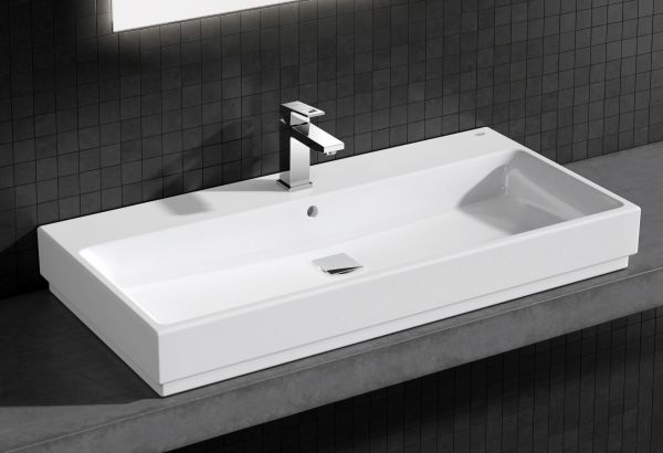 Grohe Cube Keramik Aufsatzwaschtisch 100x49cm, weiß PureGuard