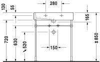 Vorschau: Duravit Vero Waschtisch rechteckig 70x47cm, 1 Hahnloch, mit Überlauf, WonderGliss, geschliffen, weiß 04547000271