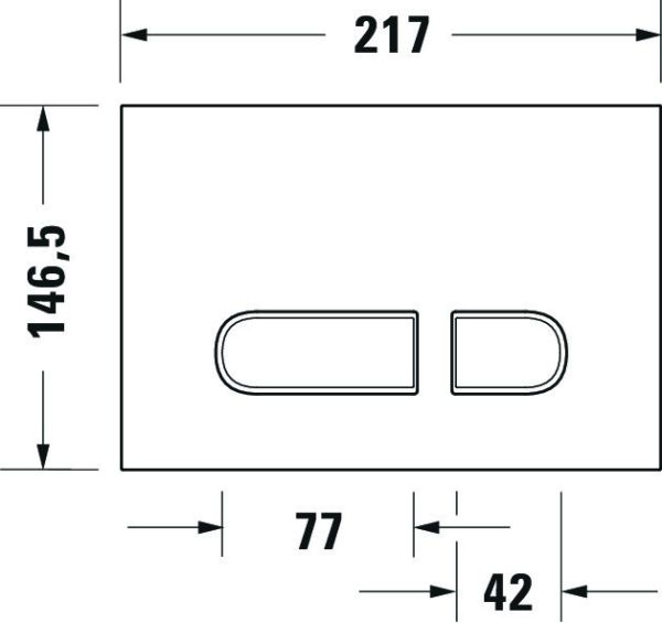 Duravit DuraSystem Betätigungsplatte aus Kunststoff mechanisch für WC A1