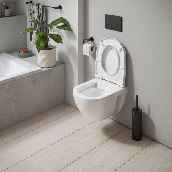 Duravit D-Code Wand-WC Compact rimless Set mit SoftClose WC-Sitz 48x37cm, weiß 45150900A1