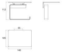 Vorschau: emco loft Papierhalter mit Ablage, chrom
