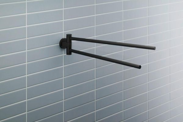 Duravit D-Code Handtuchhalter 2-armig, 44,7cm schwarz matt 0099224600