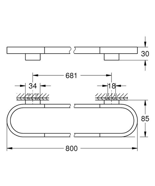 Grohe Selection Badetuchhalter 80cm