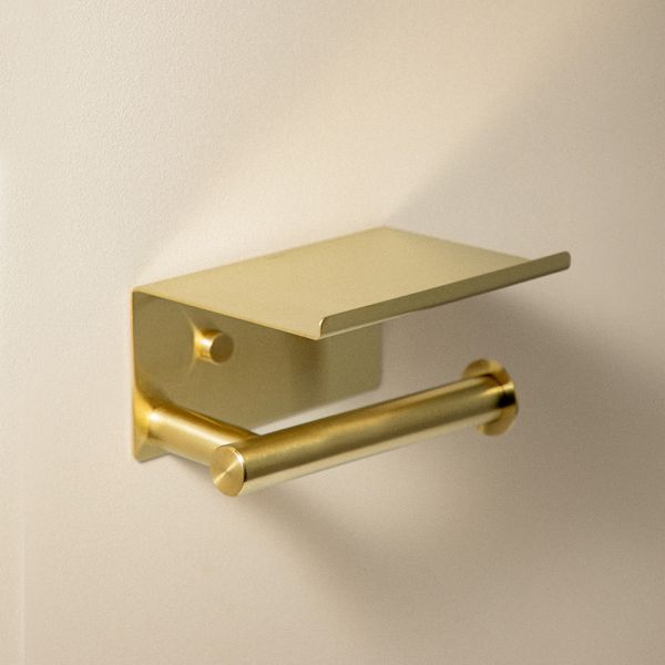 Cosmic Architect S+ Rollenhalter mit Ablage, gold gebürstet WJC235A0059040