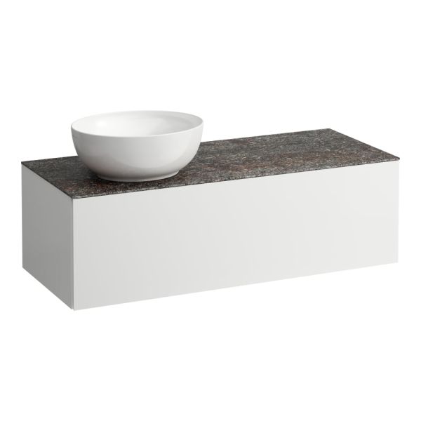 Laufen IL BAGNO ALESSI ONE Schubladenelement 1200, Ausschnitt links inkl. HL, weiß, H4323160972601