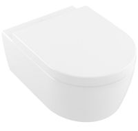 Villeroy&Boch Avento Wand-Tiefspül-WC, spülrandlos mit DirectFlush, inkl. WC-Sitz, Combi-Pack 5656HR01