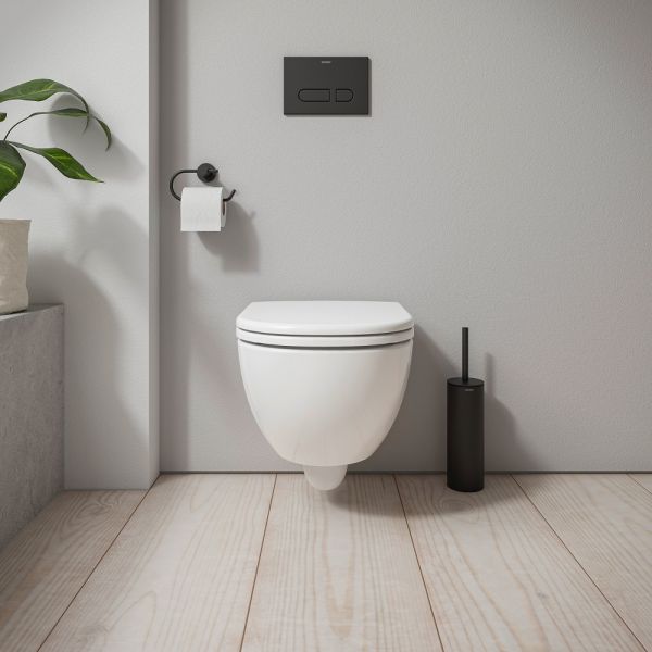 Duravit D-Code Wand-WC Compact rimless Set mit SoftClose WC-Sitz 48x37cm, weiß 45150900A1