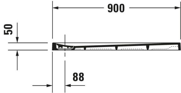 Duravit Stonetto Duschwanne rechteckig 80x90cm, Mineralguss