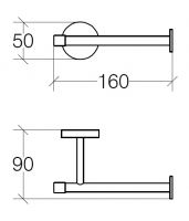 Vorschau: lineabeta DUEMILA Toilettenpapierhalter, chrom