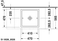 Vorschau: Duravit Starck 1 Aufsatzbecken 47x47cm weiss 0387470028