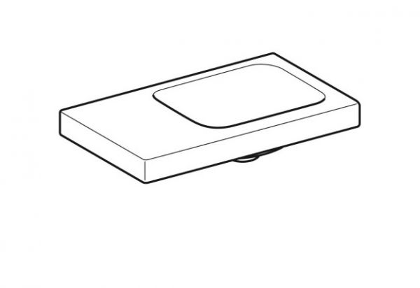 Geberit iCon Light Handwaschbecken ohne Hahnloch links, ohne Überlauf, 53x31cm, weiß 501833003_1