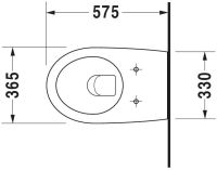 Vorschau: Duravit Architec Wand-WC 57,5x36,5cm, rund, HygieneGlaze, Durafix, weiß