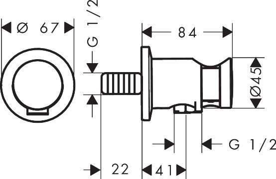 AXOR One Portereinheit rund