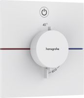 Vorschau: Hansgrohe ShowerSelect Comfort E Thermostat, weiß matt 15571700