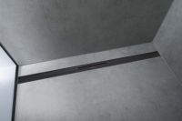 Hansgrohe RainDrain Flex Fertigset Duschrinne 100cm, kürzbar, schwarz matt