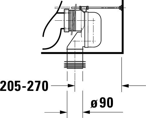 Duravit Starck 3 Stand-WC für Kombination, Tiefspüler 42x74cm, weiß