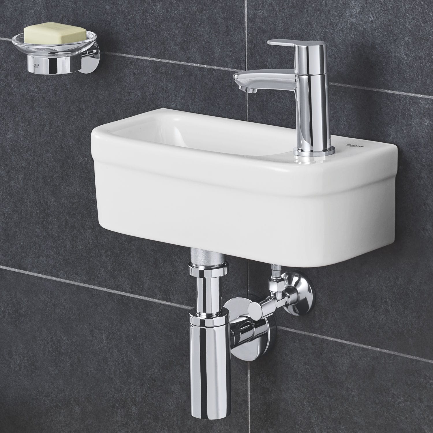  Grohe Euro  Keramik Handwaschbecken 37x18cm wei  