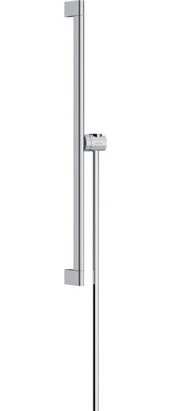 Hansgrohe Unica Duschstange S Puro 65cm mit Easy Slide Handbrausehalter, chrom, 24402000
