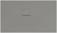 Villeroy&Boch Squaro Infinity Quaryl®-Duschwanne 130x75cm, Eckeinbau links gegen Wand, grey UDQ1375SQI2LV-3S