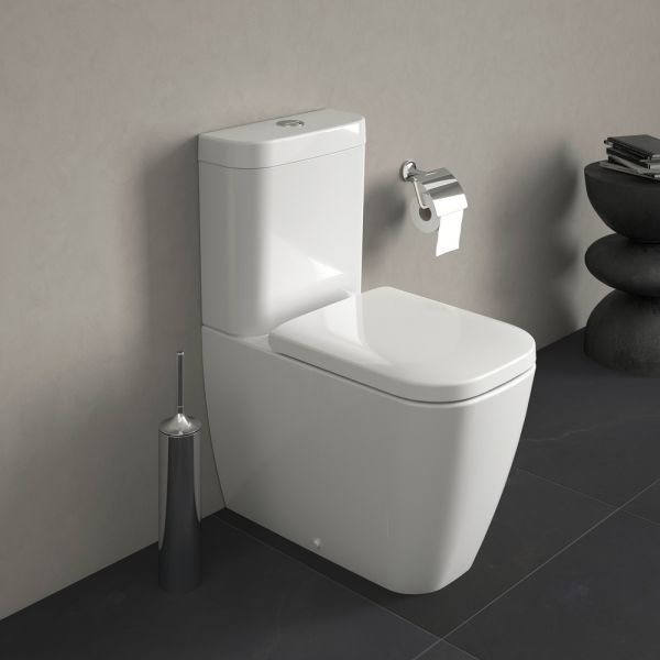 Duravit Happy D.2 Stand-WC für Kombination, Tiefspüler, WonderGliss, weiß