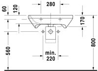 Vorschau: Duravit DuraStyle Waschtisch 65x57cm, ohne Überlauf, mit Wondergliss, weiß 23306500001