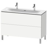 Vorschau: Duravit L-Cube Waschtischunterschrank bodenstehend 122x48cm mit 2 Schubladen für Viu 234412, weiß, LC659901818