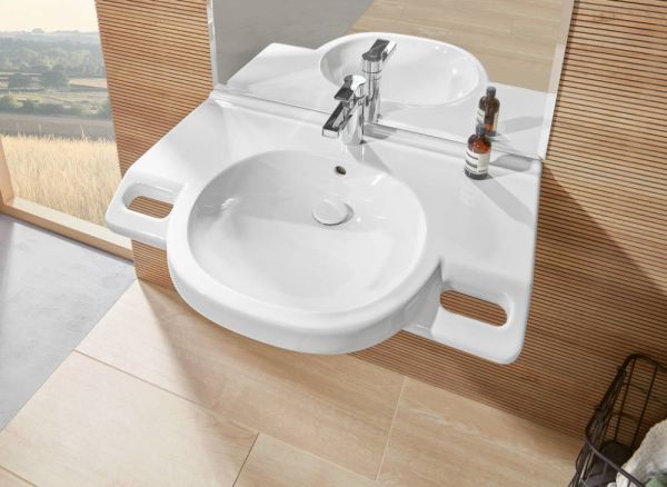 Villeroy&Boch ViCare Waschbecken mit 1 Hahnloch, barrierefrei, 80x55cm 412080011