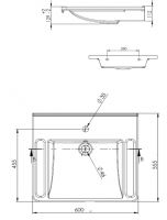 Vorschau: Avenarius free living! barrierefreier Mineralguß-Waschtisch 60x55,5cm, weiß