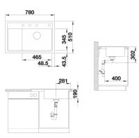 Vorschau: Blanco Zenar XL 6 S Compact Granitspüle SILGRANIT®, mit Ablauffernbedienung