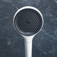 Vorschau: hansgrohe Rainfinity Handbrause 130, 3 Strahlarten, wassersparend, weiß matt