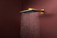 Vorschau: hansgrohe Raindance Alive Q Duschkopf 210/340 2 Strahlarten mit Brausearm, polished gold optic