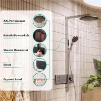 Vorschau: hansgrohe Raindance Alive S Duschsystem 300 2 Strahlarten mit ShowerSelect Comfort, schwarz matt