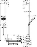 Vorschau: Hansgrohe Raindance Select S 120 / Unica Comfort Brauseset 1,10m Links