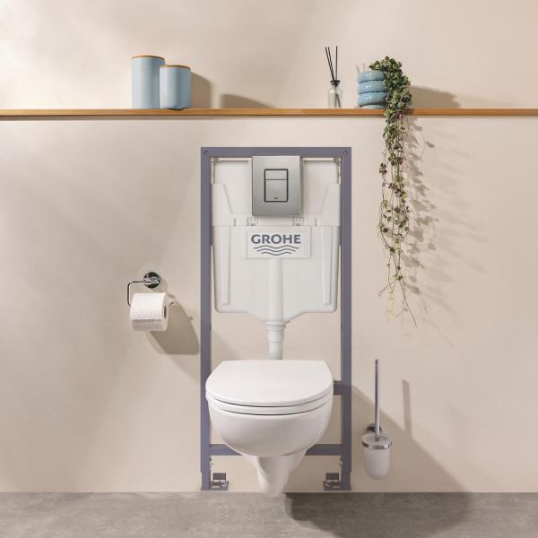 Grohe Bau Keramik Set Wand-Tiefspül-WC inkl. WC-Sitz mit Soft-Close & QuickRelease, weiß 112949SH00