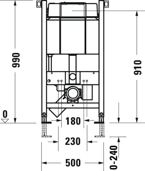 Duravit DuraSystem Installationselement Trockenbau für WC Standard, 50x99cm