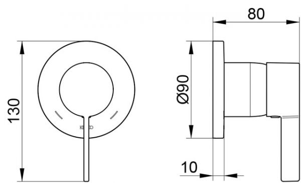 Keuco IXMO Pure Einhebelmischer UP DN 15 Rosette rund